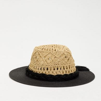 CAPPELLO IN PAGLIA BICOLORE TWINSET