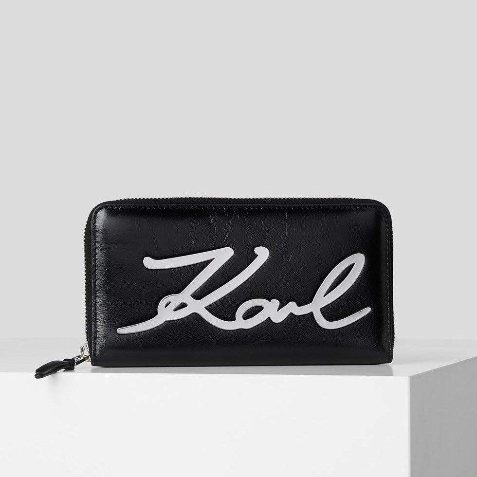 K/Signature Soft Cont Zip Wlt  Portafogli  Karl Lagerfeld