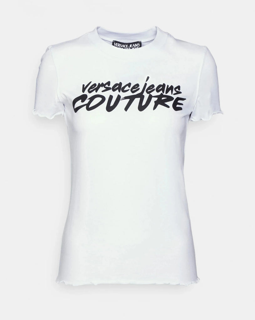 T-SHIRT CON LOGO BRUSH PT ORGANIC JERSEY STRETCH  VERSACE JEANS COUTURE