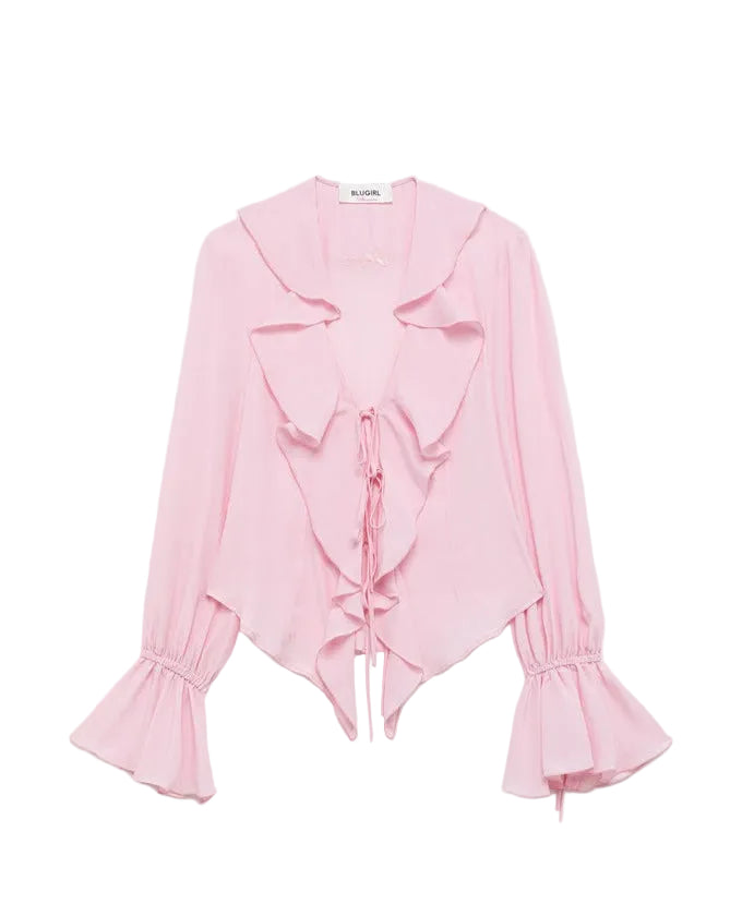 CAMICIA ORCHIDEA IN CREPE DE CHINE DI SETA BLUGIRL BLUMARINE