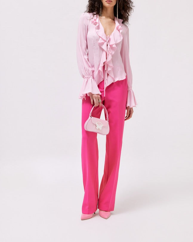 CAMICIA ORCHIDEA IN CREPE DE CHINE DI SETA  BLUGIRL Blumarine