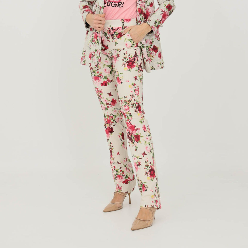 PANTALONI CON STAMPA FIORI BLUGIRL Blumarine