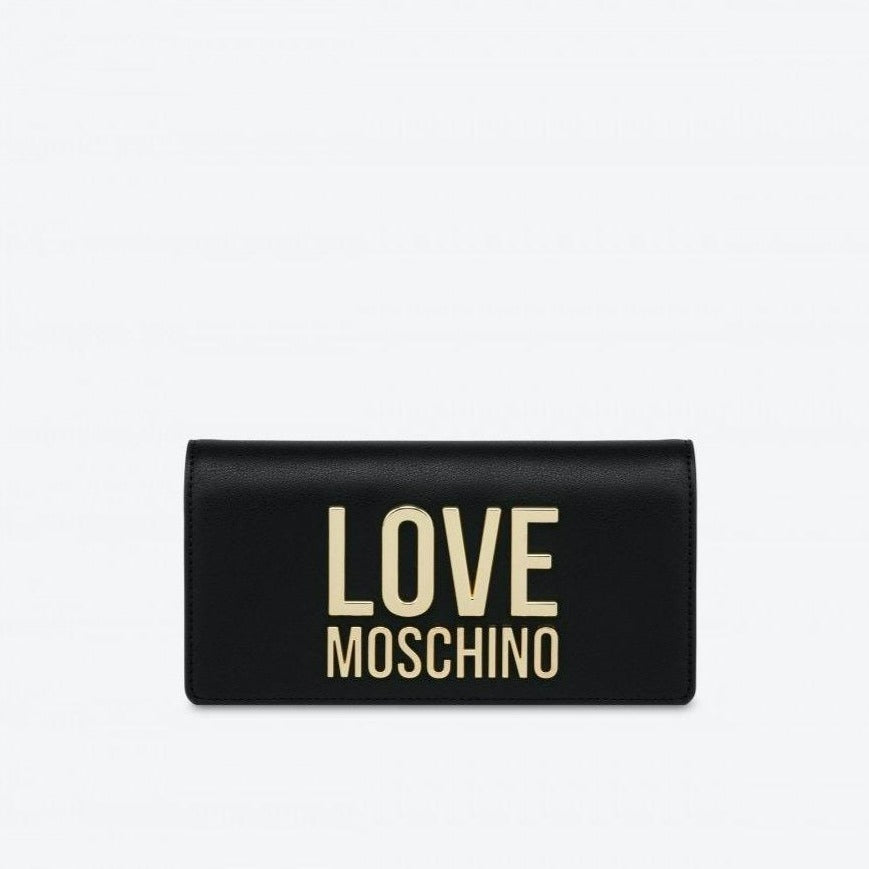 PORTAFOGLIO FLAP GOLD METAL LOGO LOVE MOSCHINO