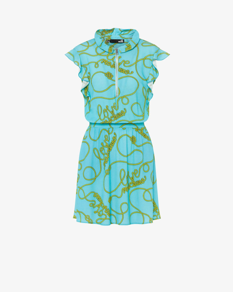 ABITO IN CRÊPE ALLOVER ROPES  LOVE MOSCHINO
