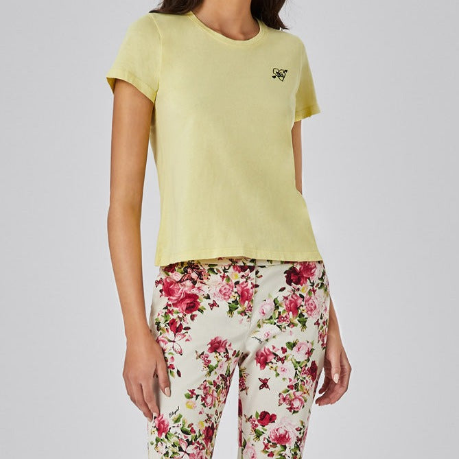 T-SHIRT IN COTONE CON RICAMO BLUGIRL Blumarine