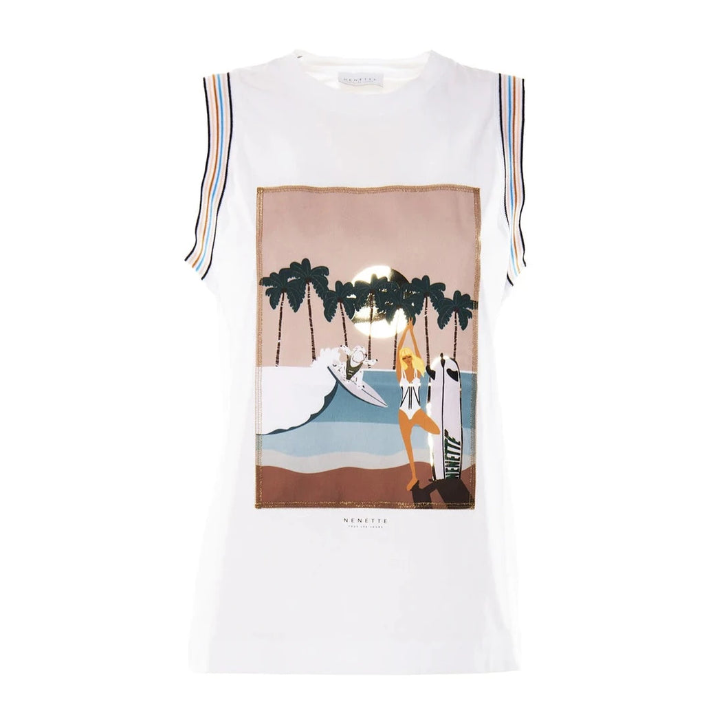 T-SHIRT DIANA S/M STAMPA SPIAGGIA  NENETTE