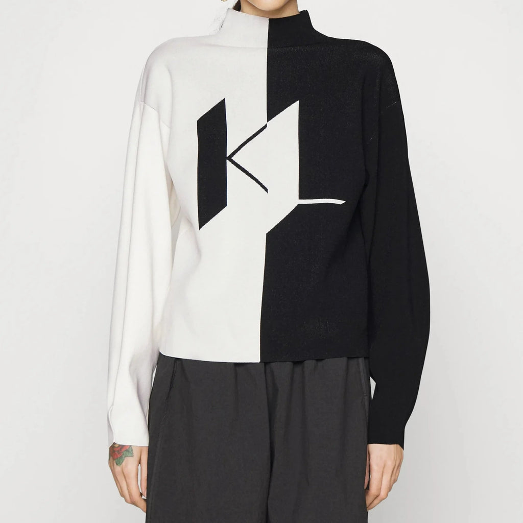 LOGO PUFF SLV SWEATER KARL LAGERFELD