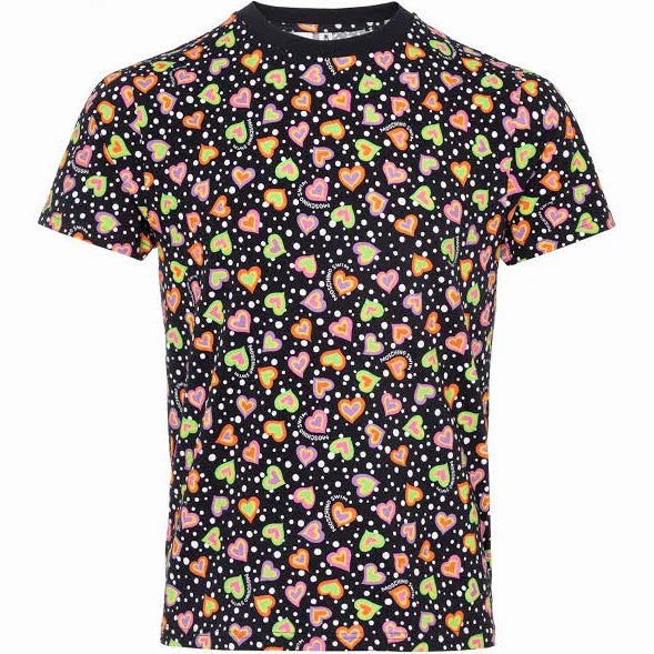 T-SHIRT LOGO CUORI  MOSCHINO UNDERWEAR